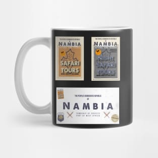 Vintage Nambian Travel Stickers - Set 3 Mug